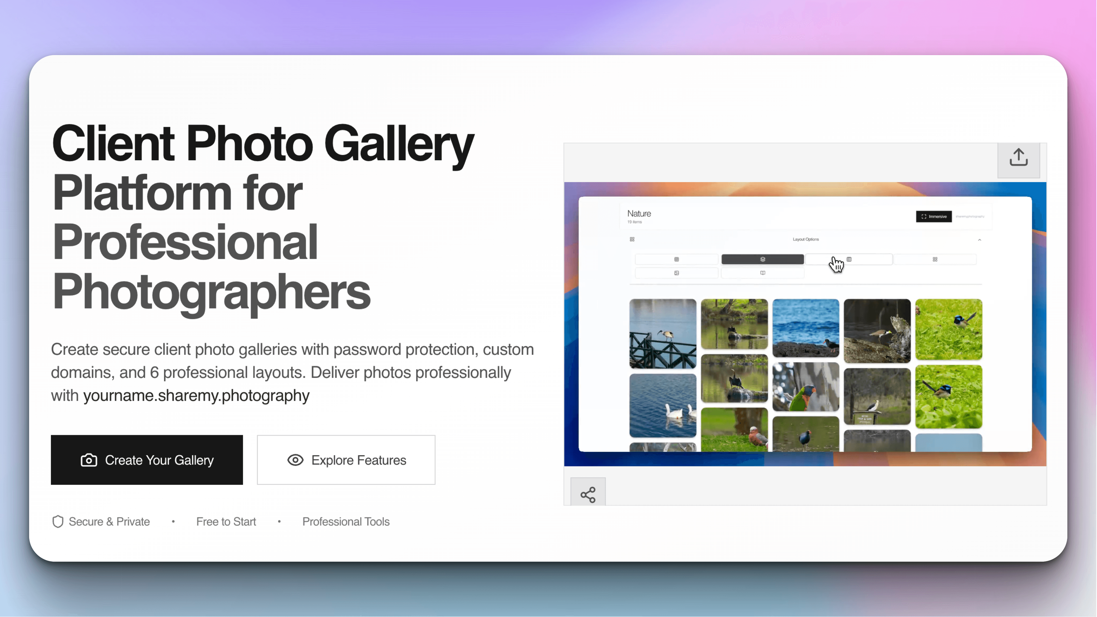 ShareMyPhotography preview